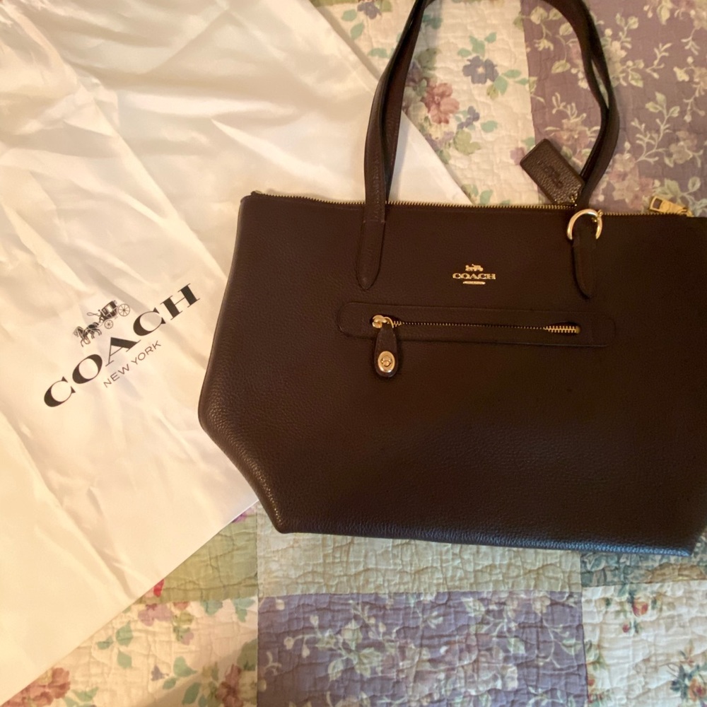 Authentic Leather Coach Handbag